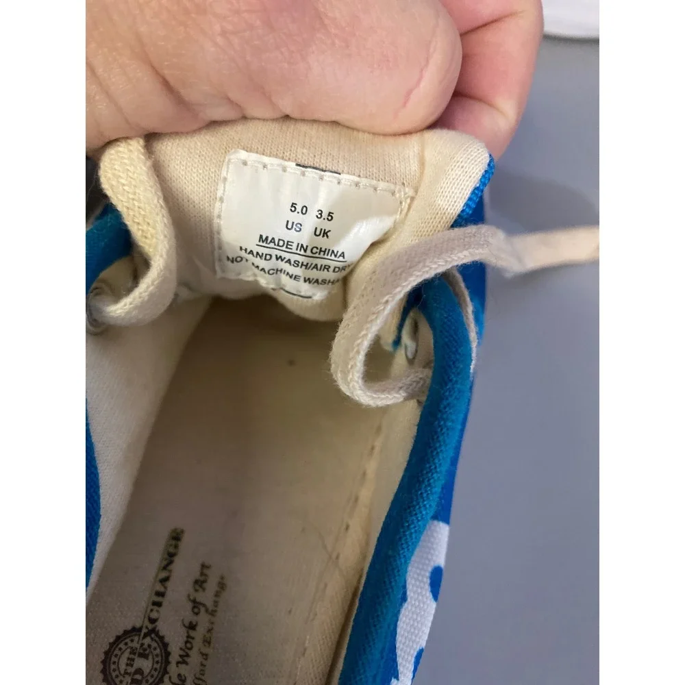 M&Ms Blue Cartoon Face Sneakers Womens Size 5.0 US‎ 3.5 UK Bradford Exchange